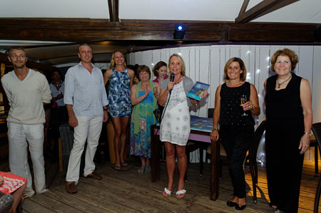 Part of The SBP Team at the 2012 Beachside Bash: (L to R) Ted, Benoit, Magda. (Mai hidden) Connie, Nadine, Peg, Pascale, Kathy