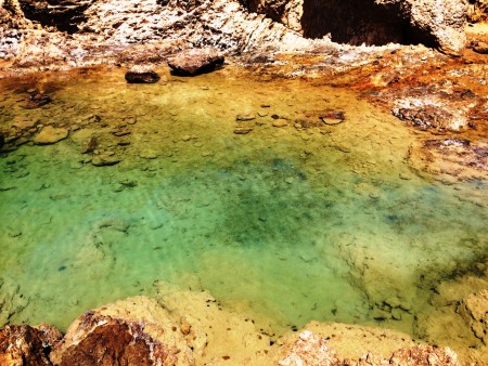 The water in the Natural Pools is crystal clear