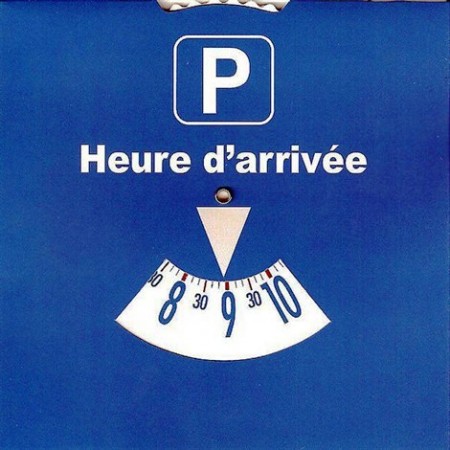 Blue Disk for parking in certain areas of St. Barth