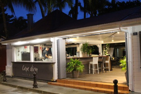 Carpe Diem restaurant on the La Pointe side of Gustavia harbor, St. Barth is getting rave reviews.